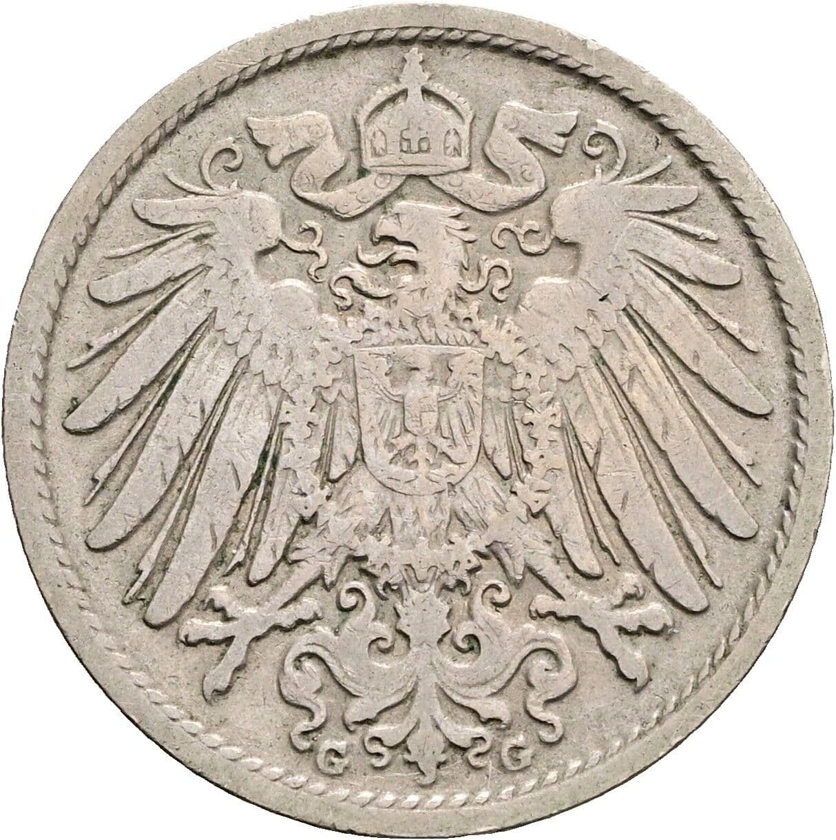 10 Pfennig 1904 G – Rückseite