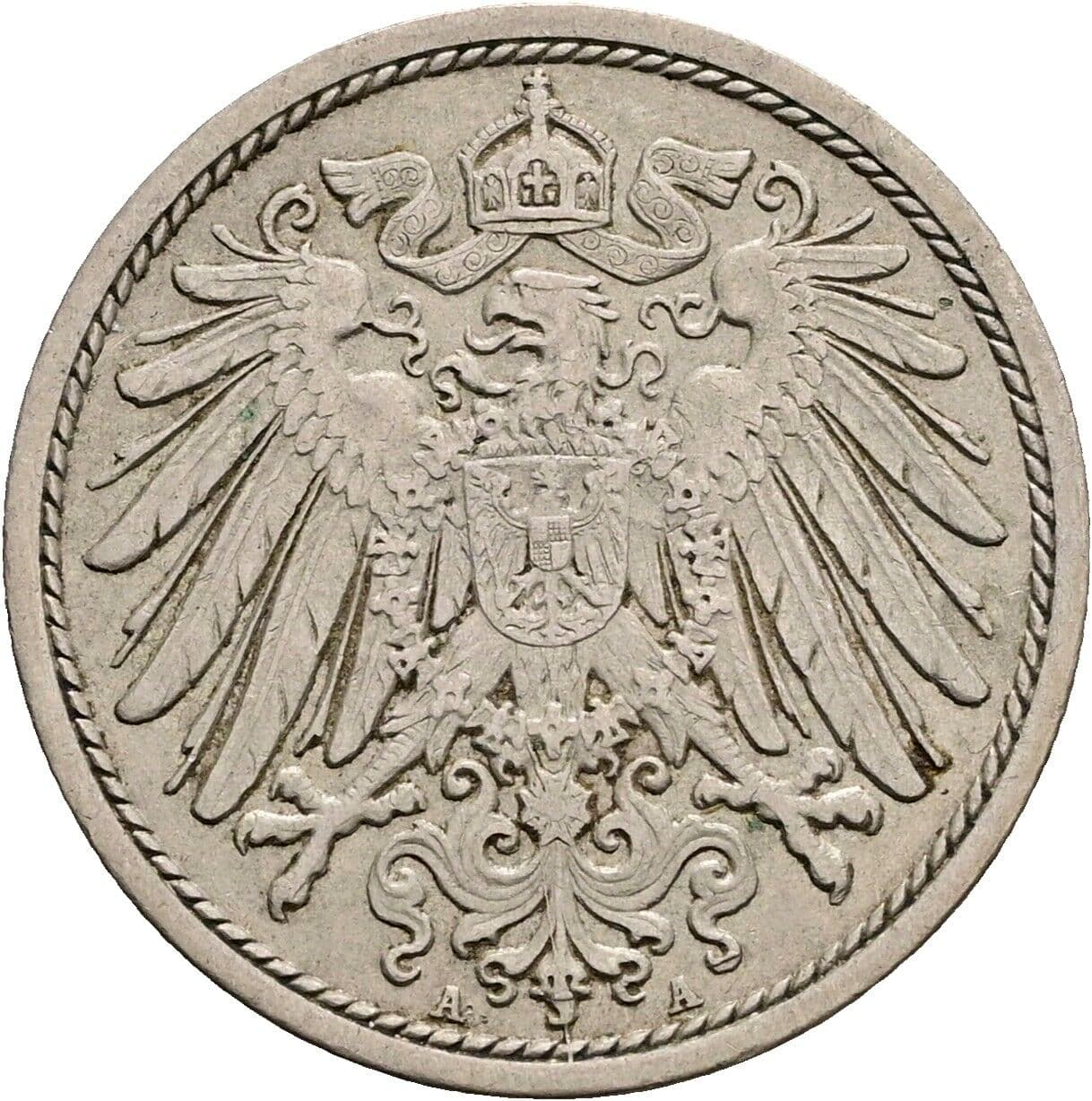 10 Pfennig 1912 A – Rückseite