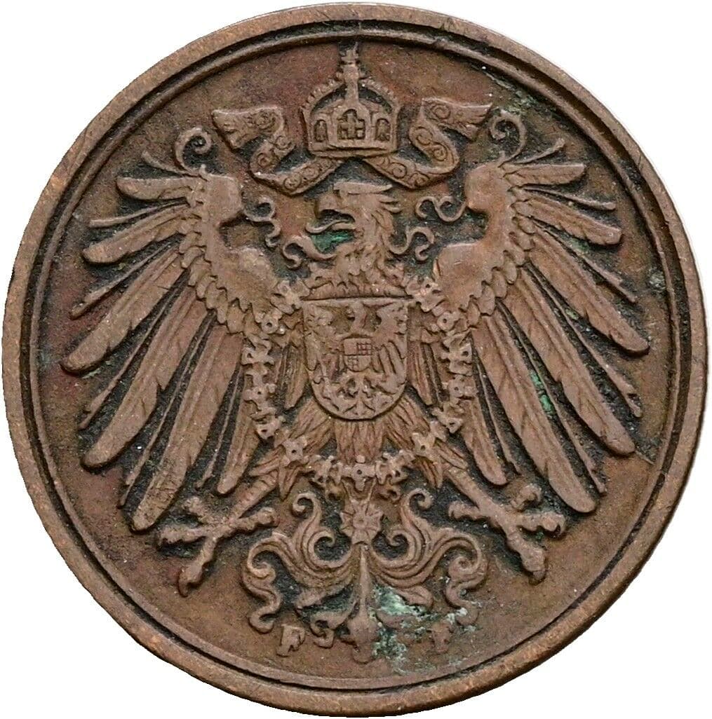 1 Pfennig 1893 F – Rückseite