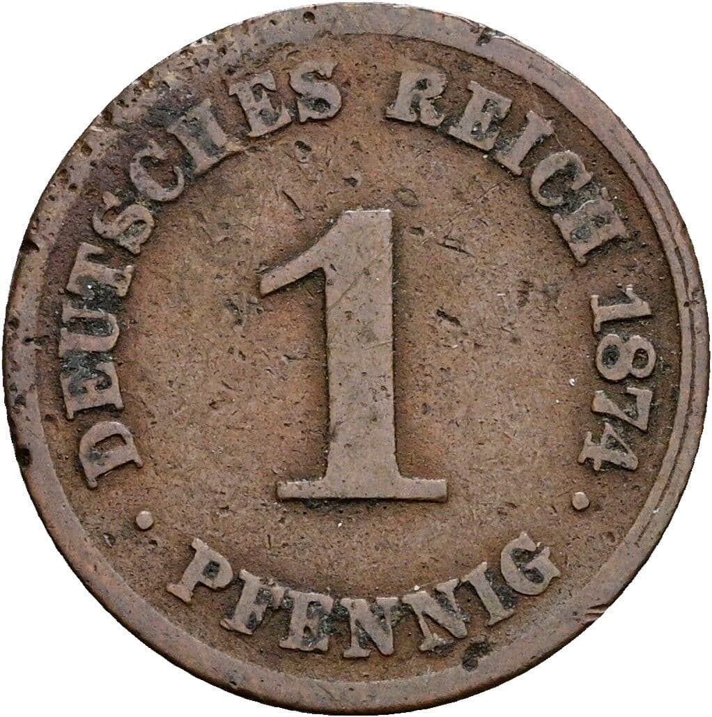 1 Pfennig 1874 C – Vorderseite