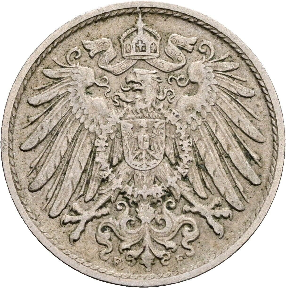 10 Pfennig 1911 F – Rückseite