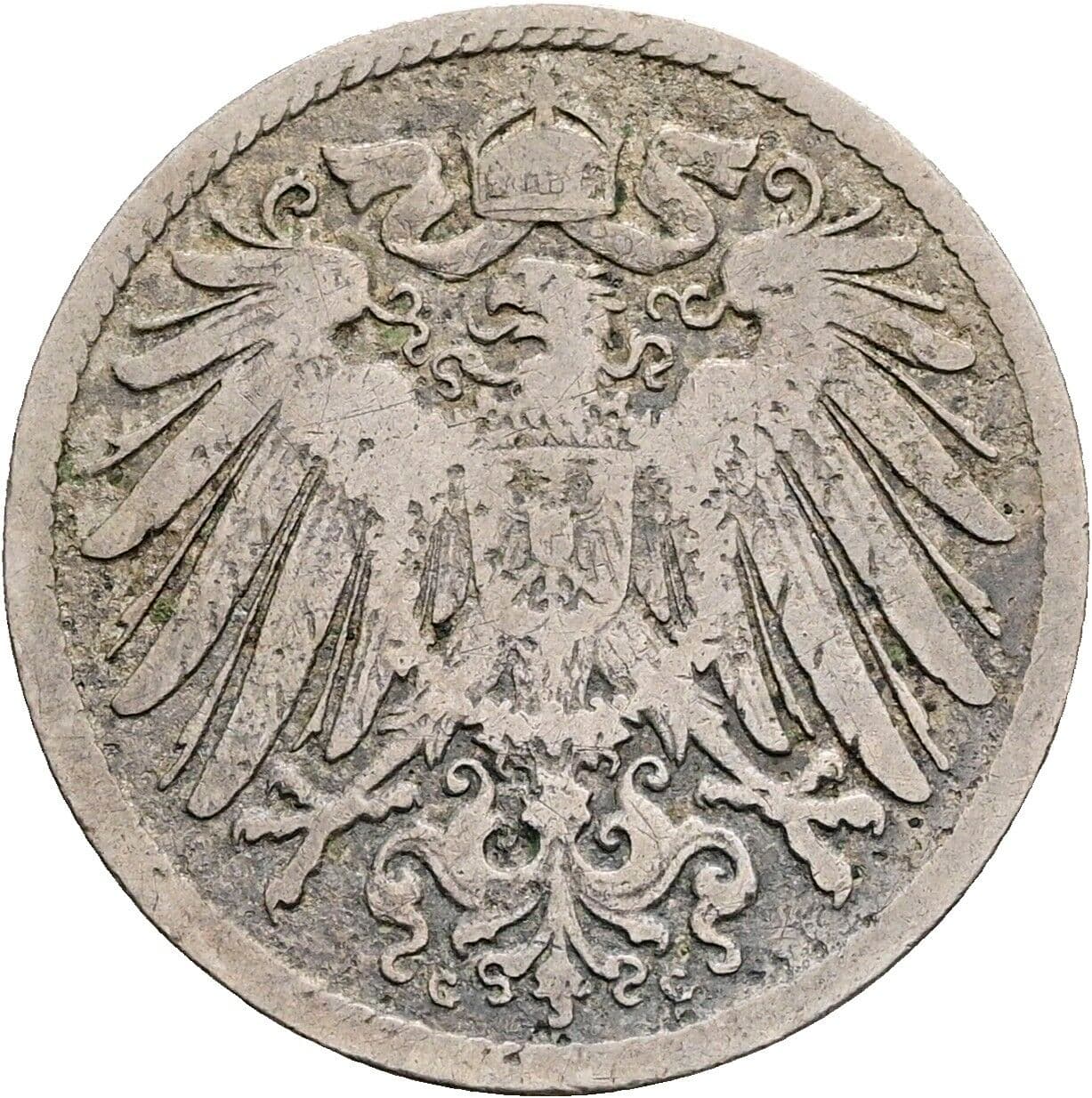 10 Pfennig 1893 G – Rückseite