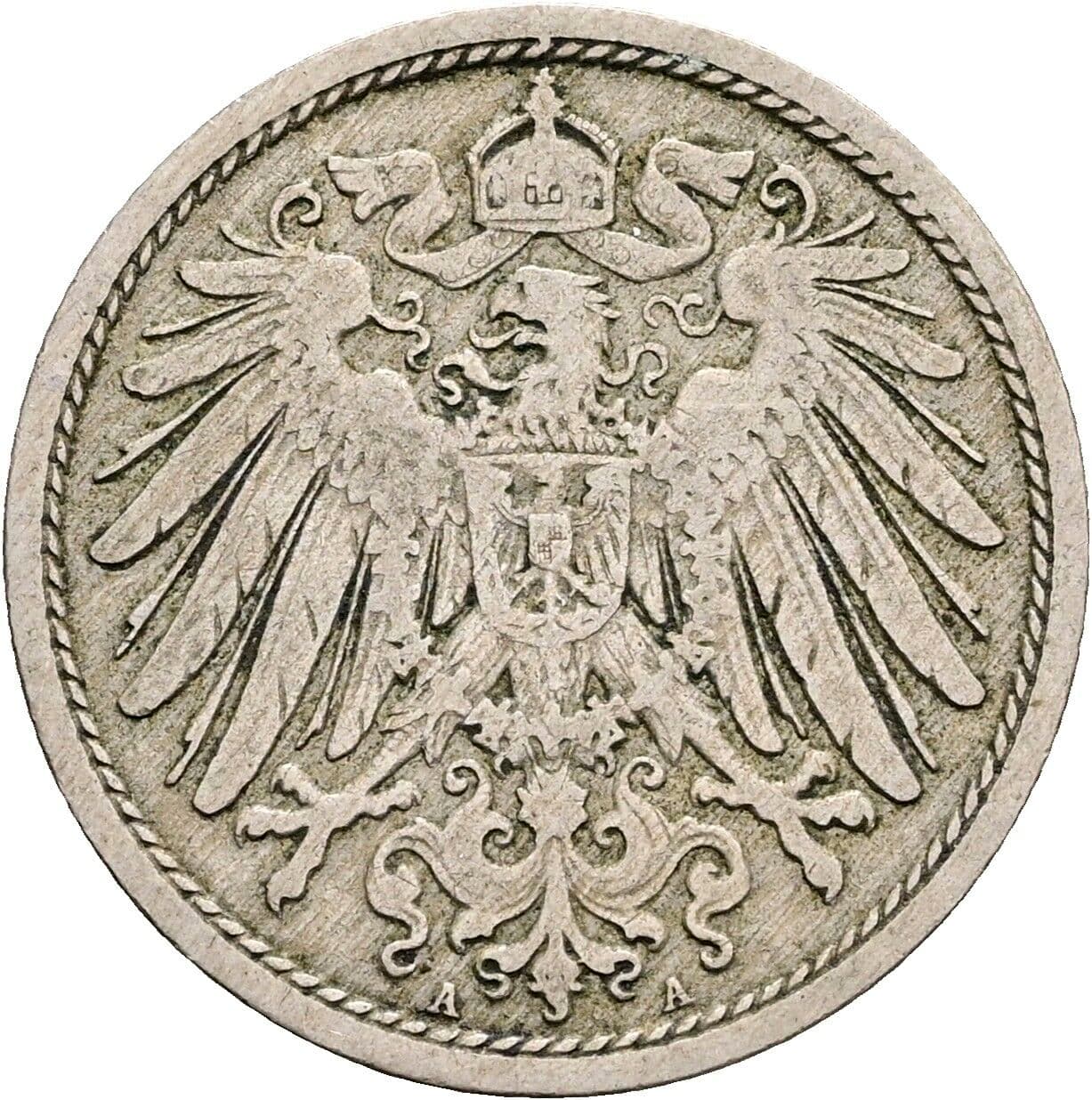 10 Pfennig 1890 A – Rückseite