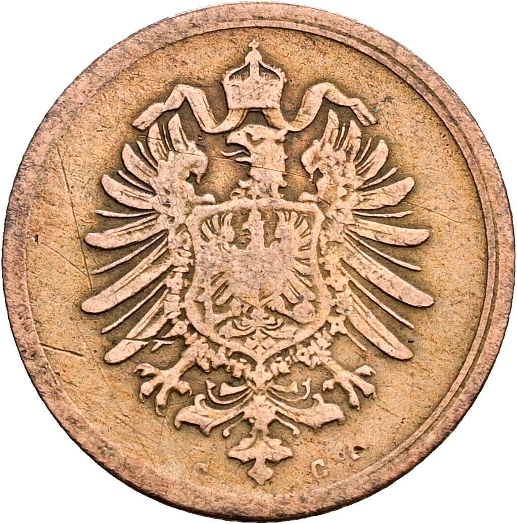 1 Pfennig 1889 G – Rückseite