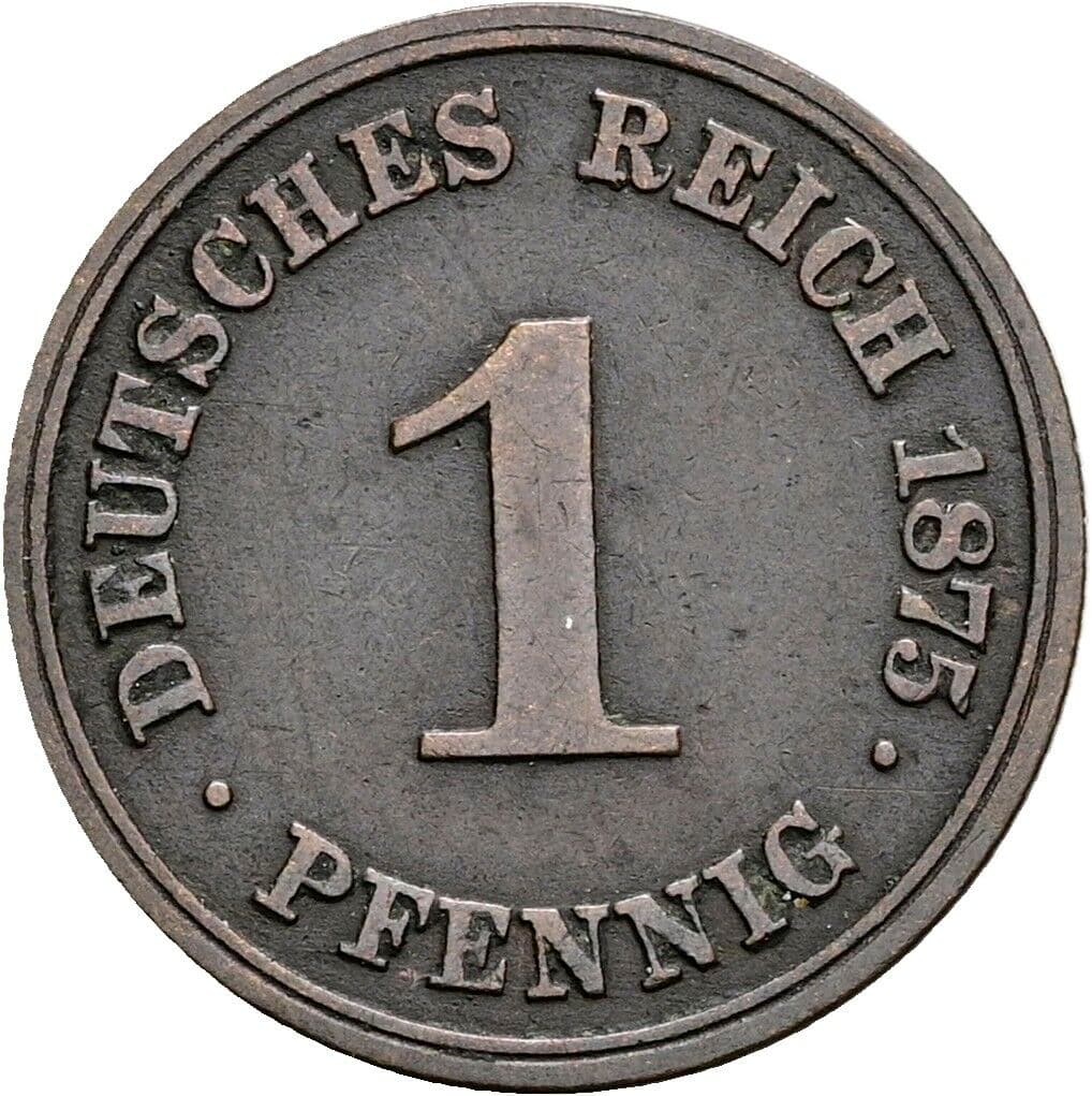 1 Pfennig 1875 A – Vorderseite