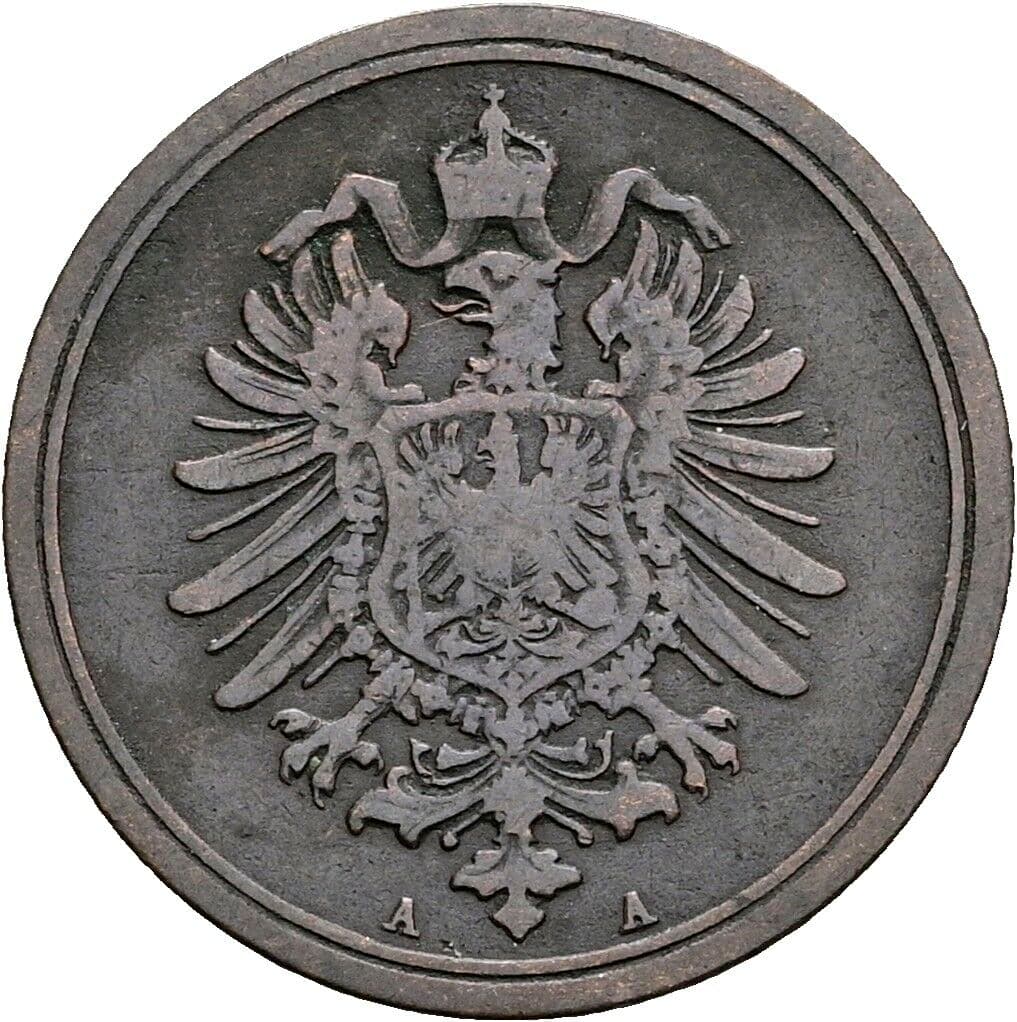 1 Pfennig 1875 A – Rückseite