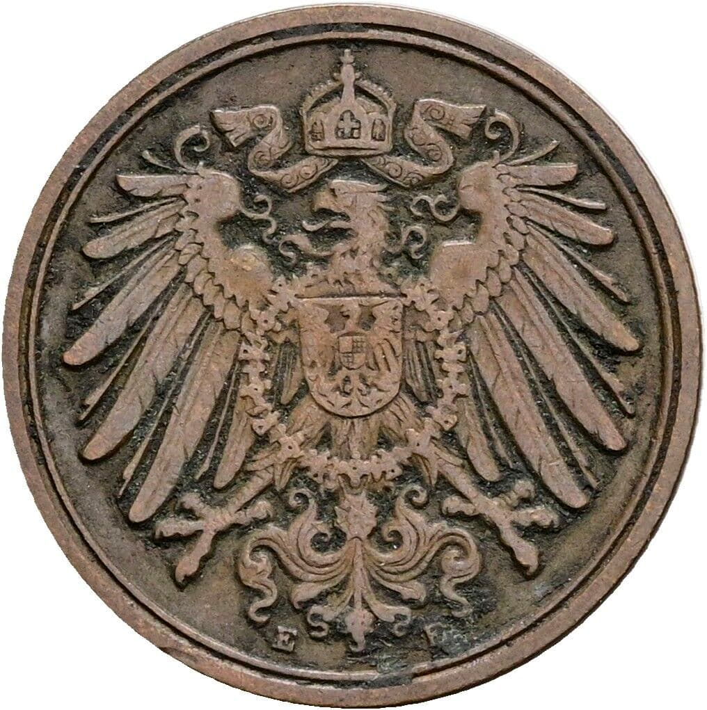 1 Pfennig 1904 E – Rückseite