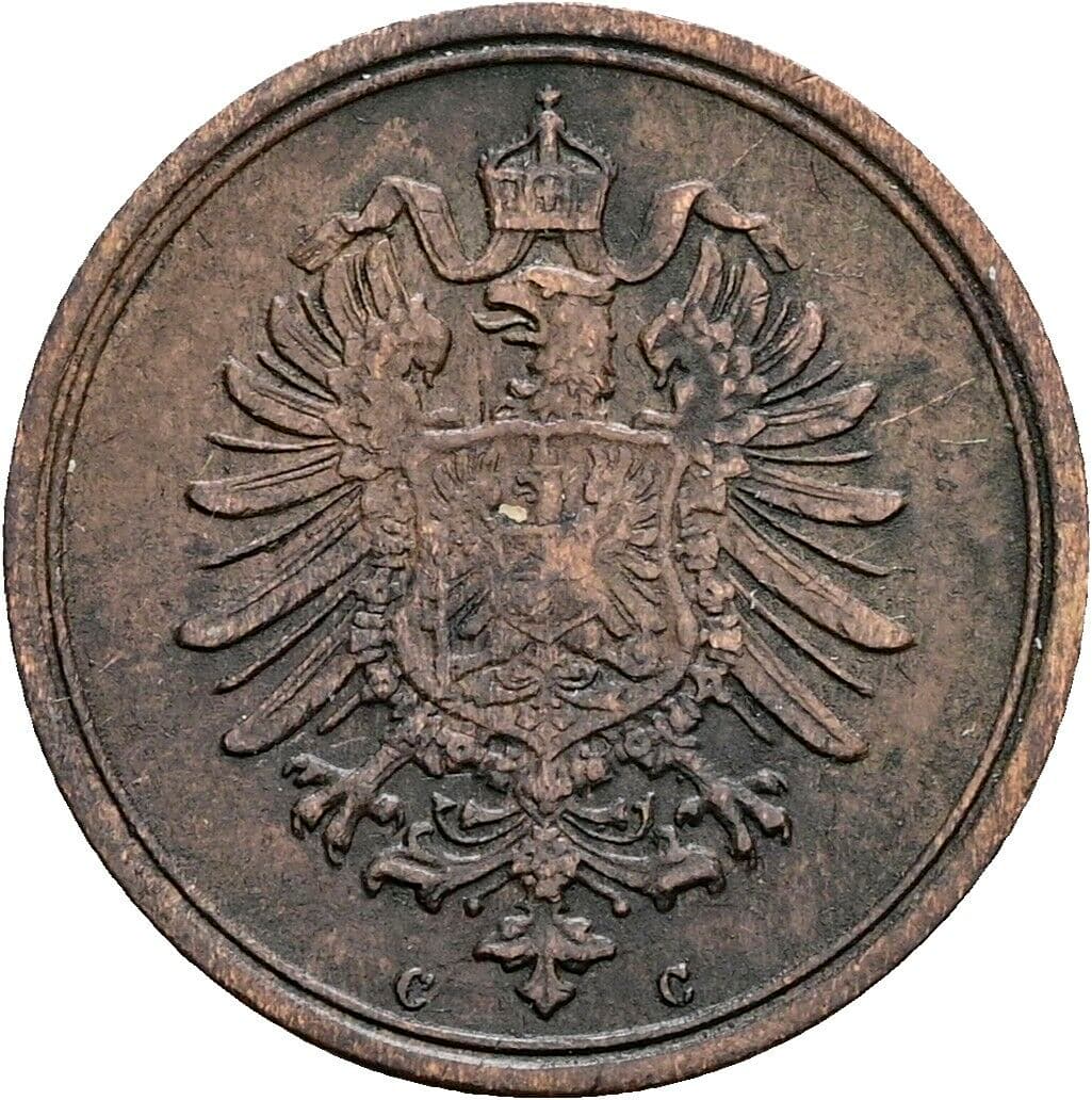1 Pfennig 1875 C – Rückseite