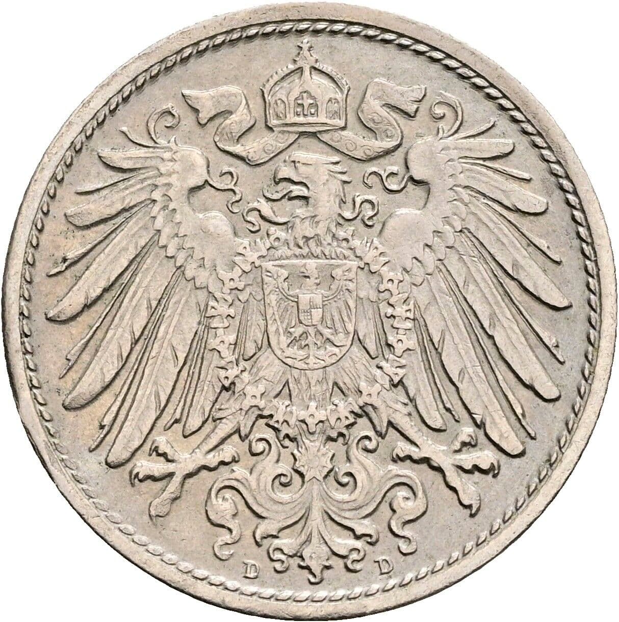 10 Pfennig 1915 D – Rückseite