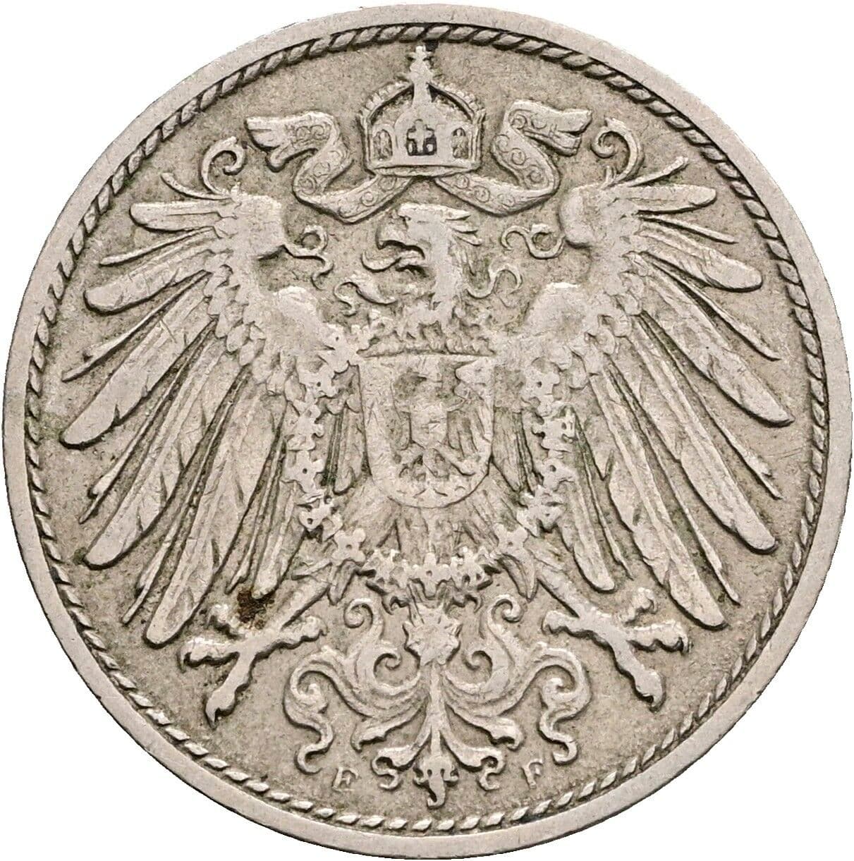 10 Pfennig 1913 F – Rückseite
