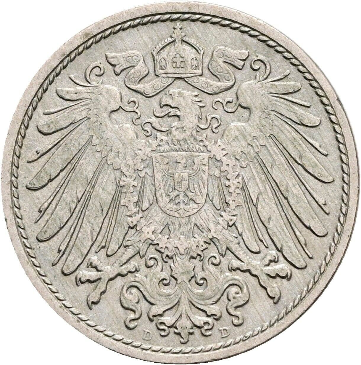 10 Pfennig 1898 D – Rückseite