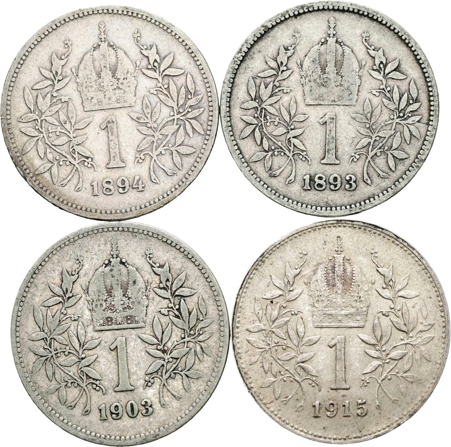 Lot 4 Stück 1 Krone