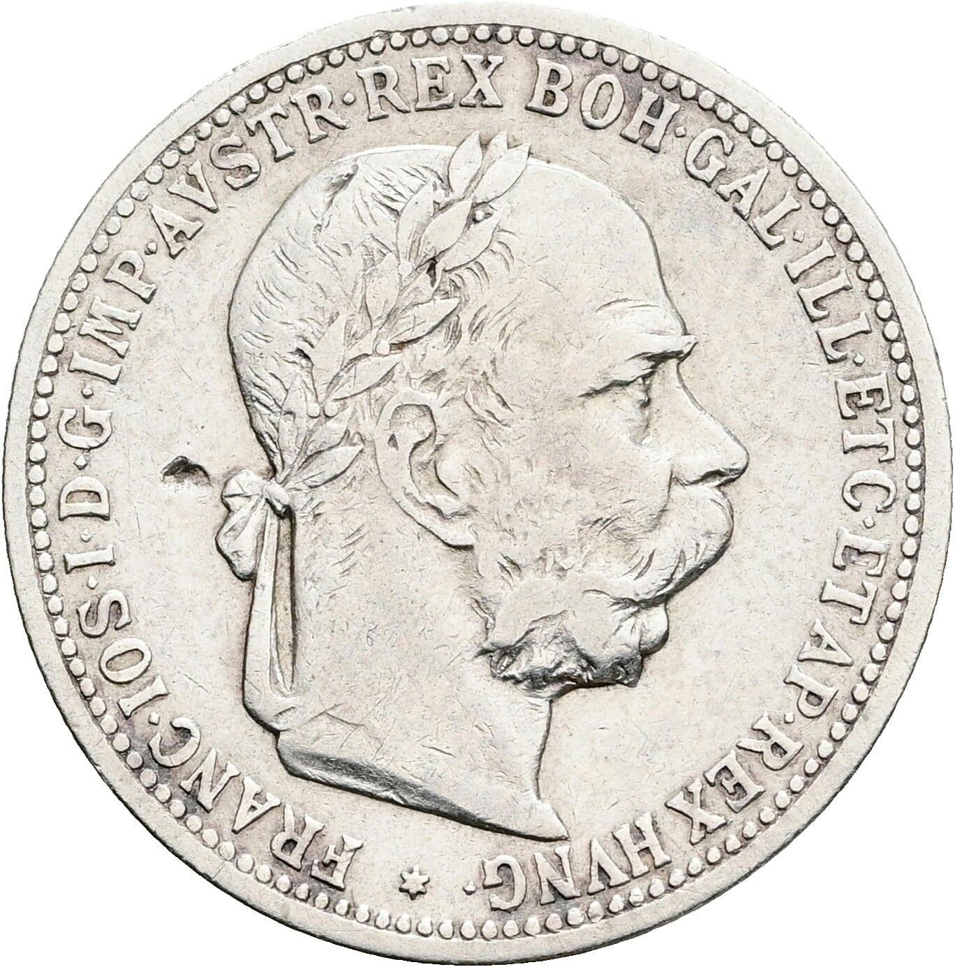 1 Krone Franz Joseph I. 1848-1916 1896 – Vorderseite