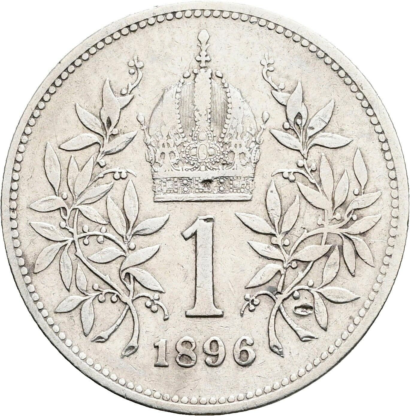 1 Krone Franz Joseph I. 1848-1916 1896 – Rückseite