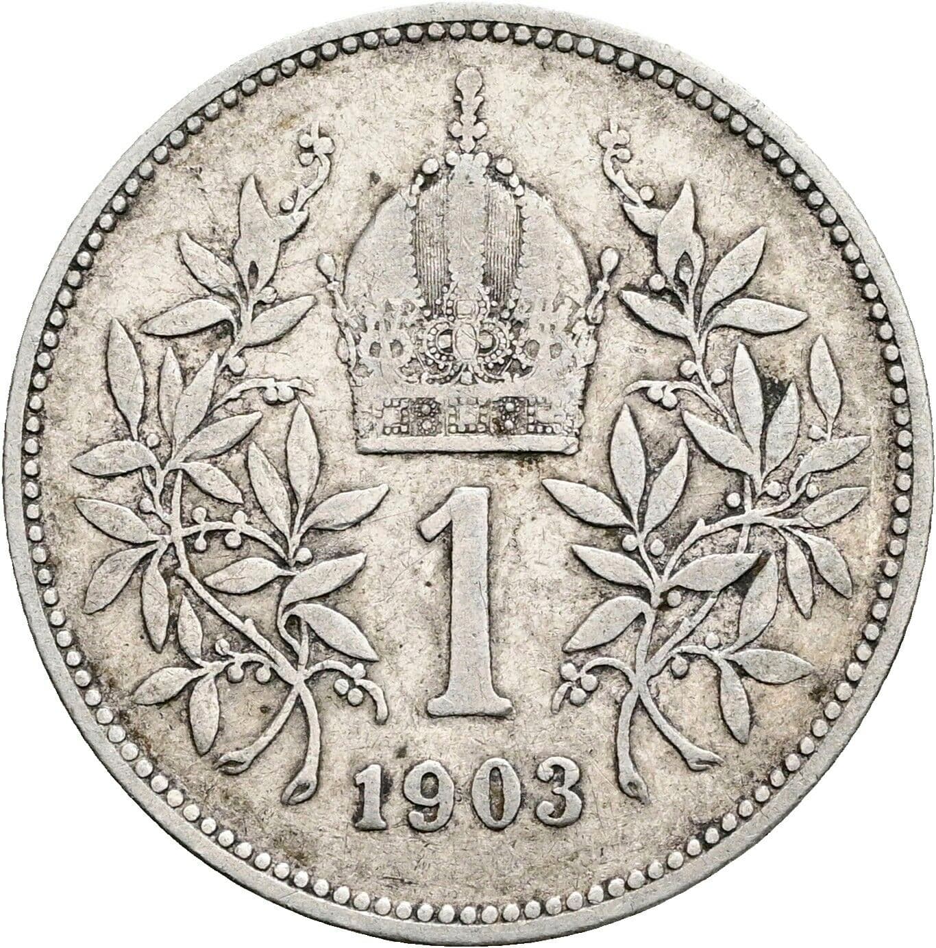 1 Krone Franz Joseph I. 1848-1916 1903 – Rückseite