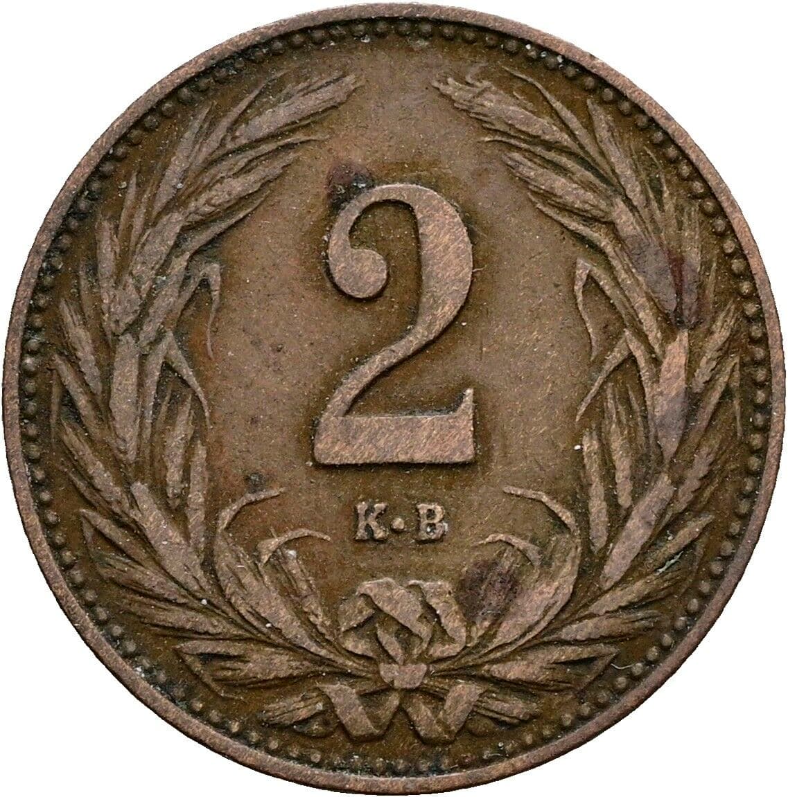 2 Filler Franz Joseph I. 1848-1916 1909 KB, Kremnitz – Vorderseite