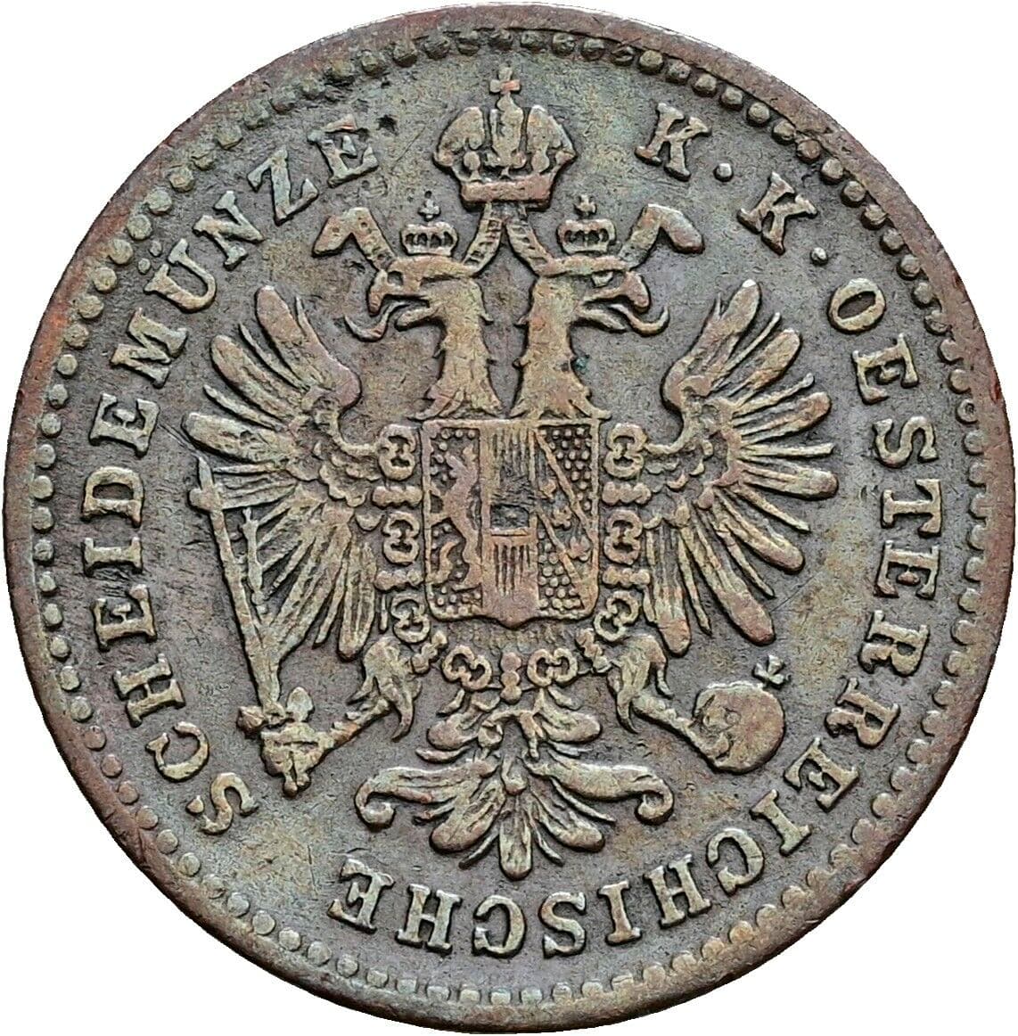 1 Kreuzer Franz Joseph I. 1848-1916 1881 – Rückseite