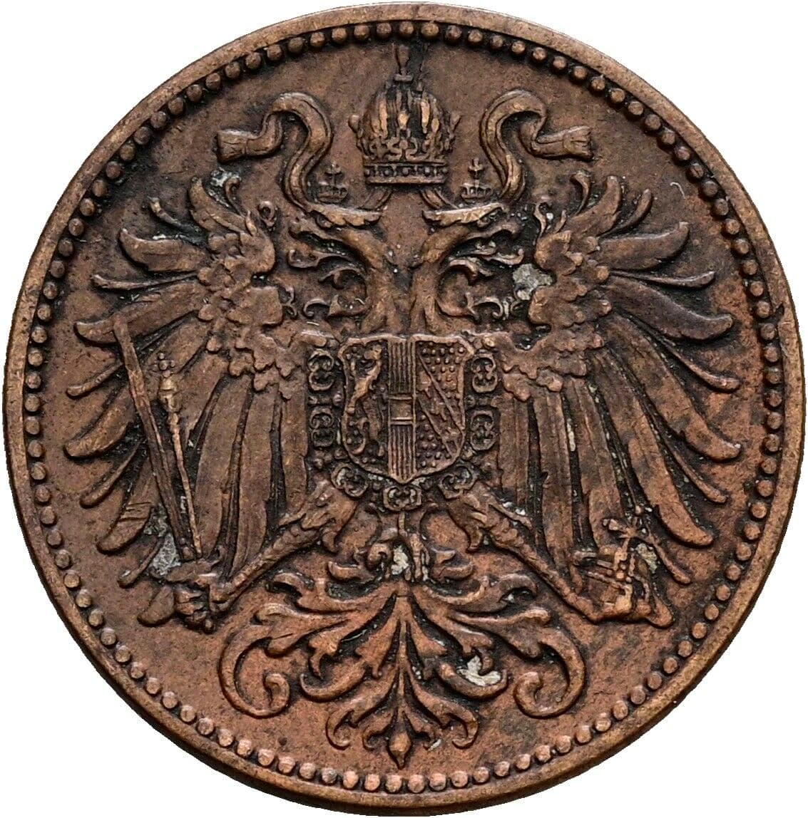 2 Heller Franz Joseph I. 1848-1916 1913 – Rückseite