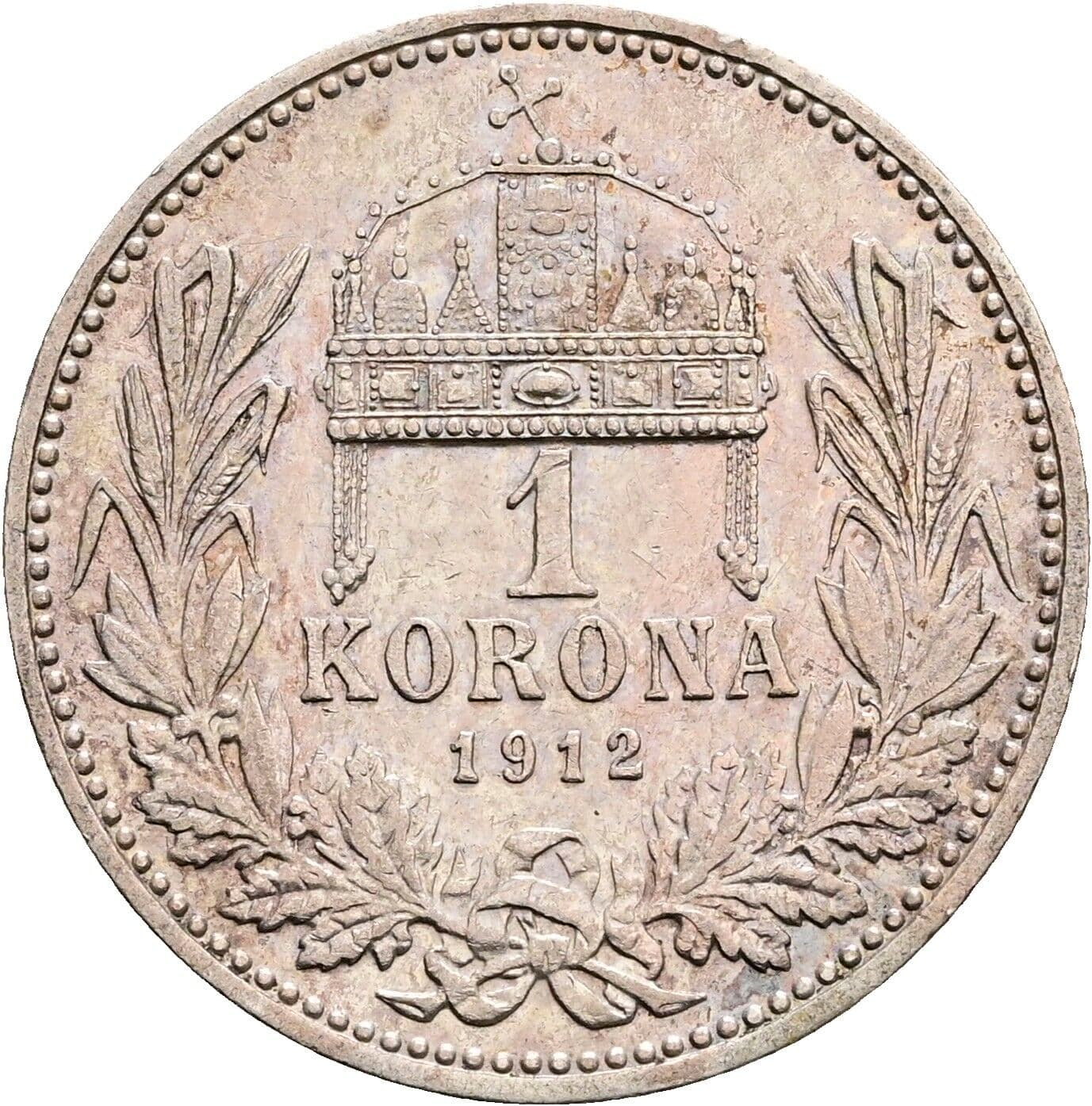 1 Korona Franz Joseph I. 1848-1916 1912 KB, Kremnitz – Rückseite