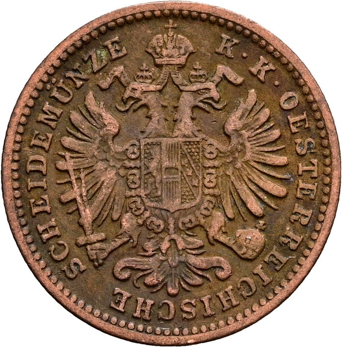1 Kreuzer Franz Joseph I. 1848-1916 1885 – Rückseite