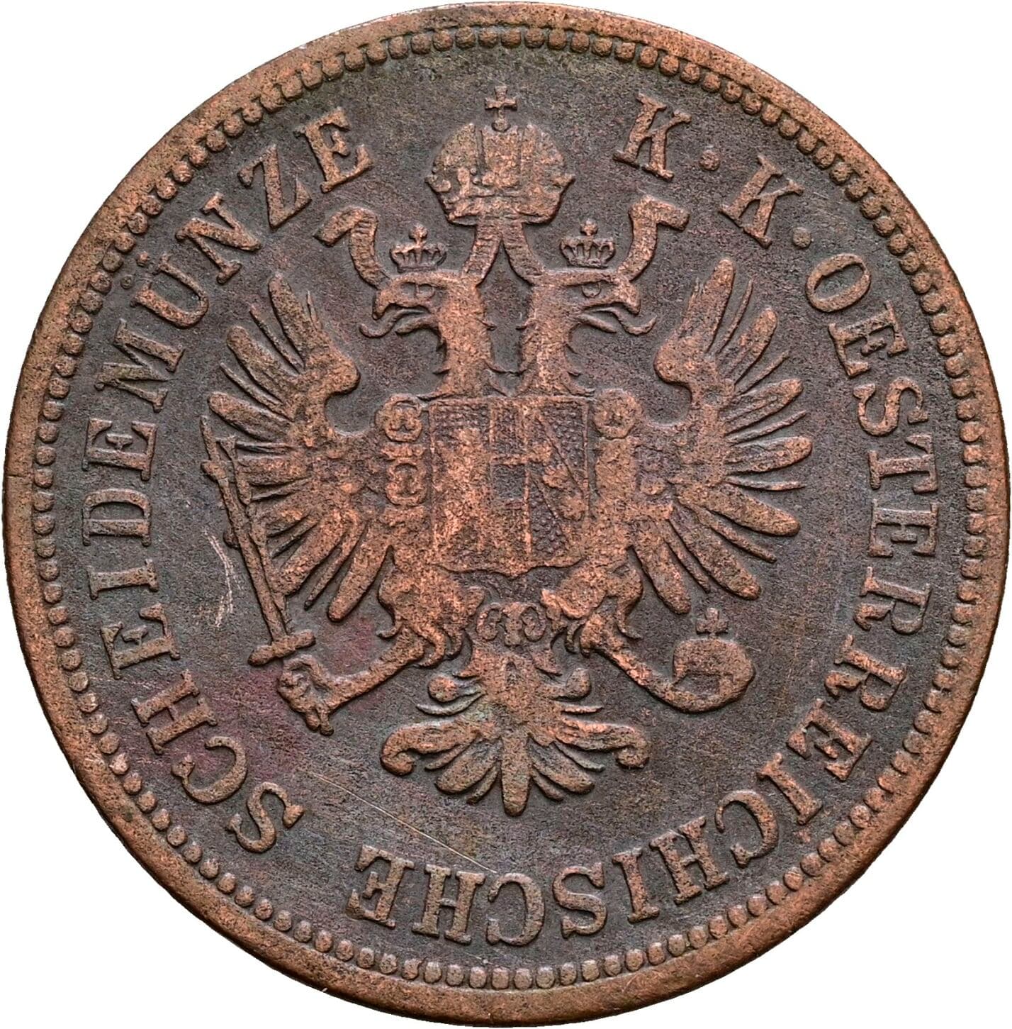 4 Kreuzer Franz Joseph I. 1848-1916 1861 A, Wien – Rückseite