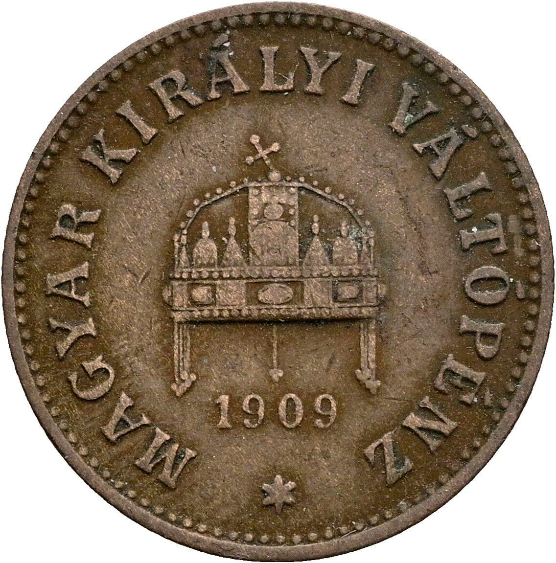 2 Filler Franz Joseph I. 1848-1916 1909 KB, Kremnitz – Rückseite