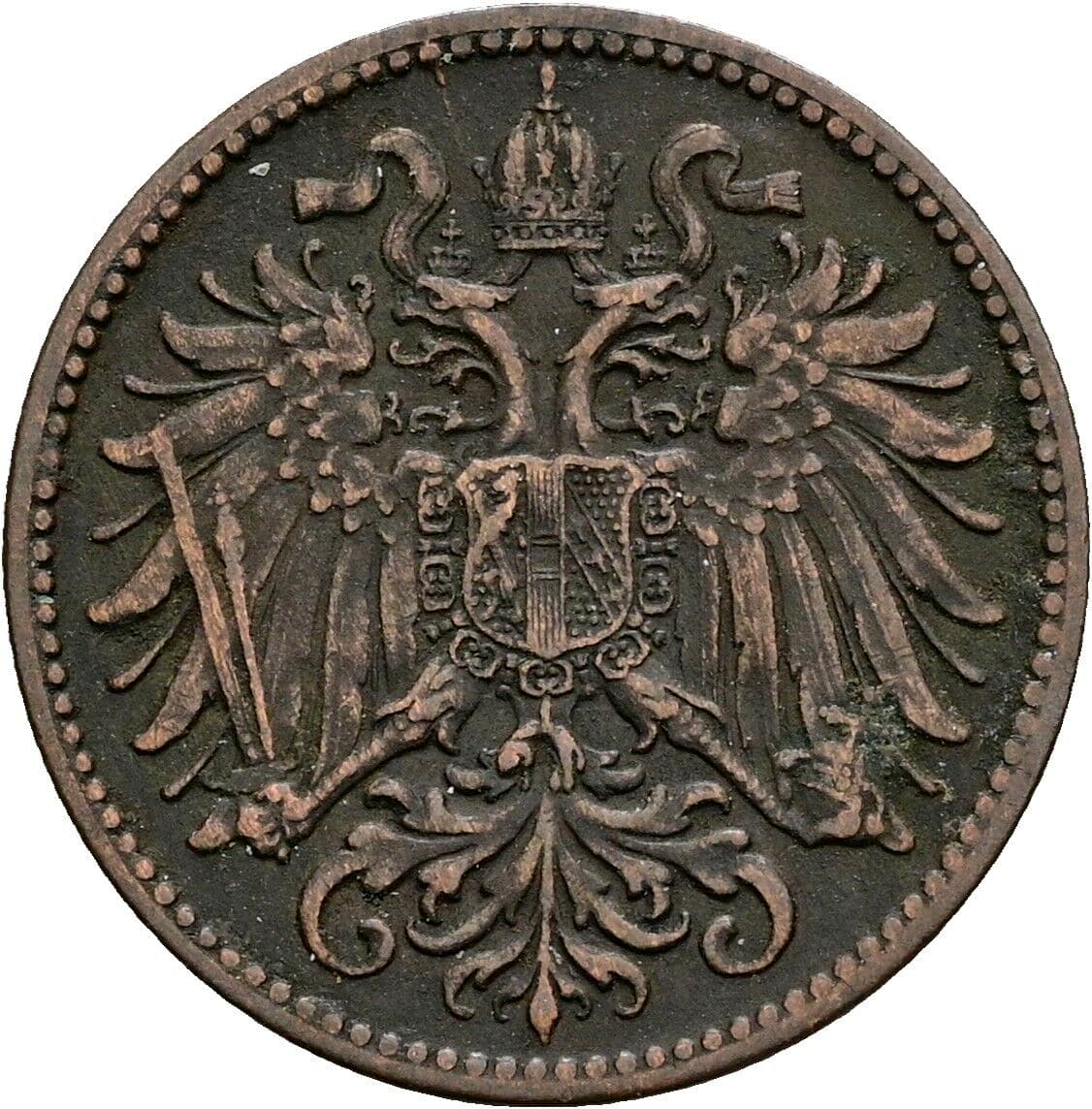 2 Heller Franz Joseph I. 1848-1916 1898 – Rückseite