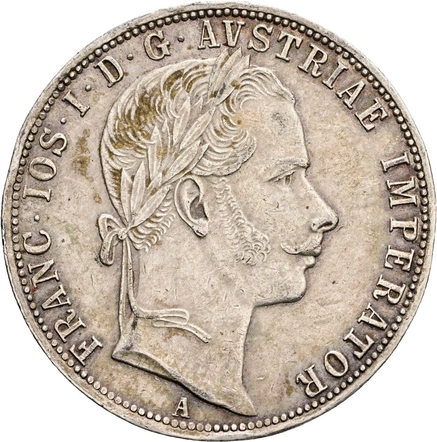 1 Gulden Franz Joseph I. 1848-1916 1861 A, Wien – Vorderseite