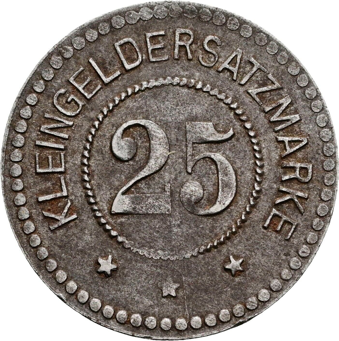25 Pfennig ohne Jahr – Vorderseite