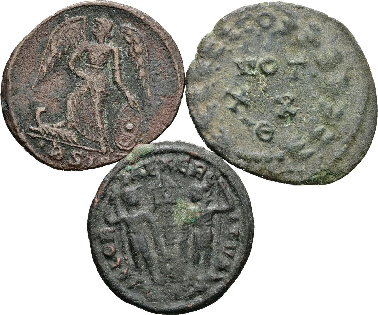 Lot mit 3 Stück AE Münzen