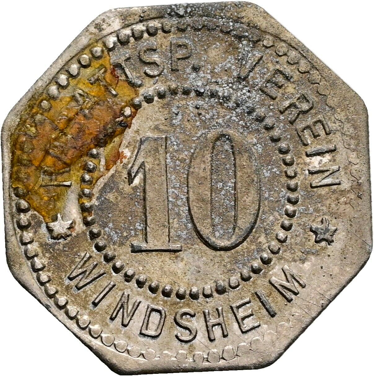 10 Pfennig ohne Jahr – Rückseite