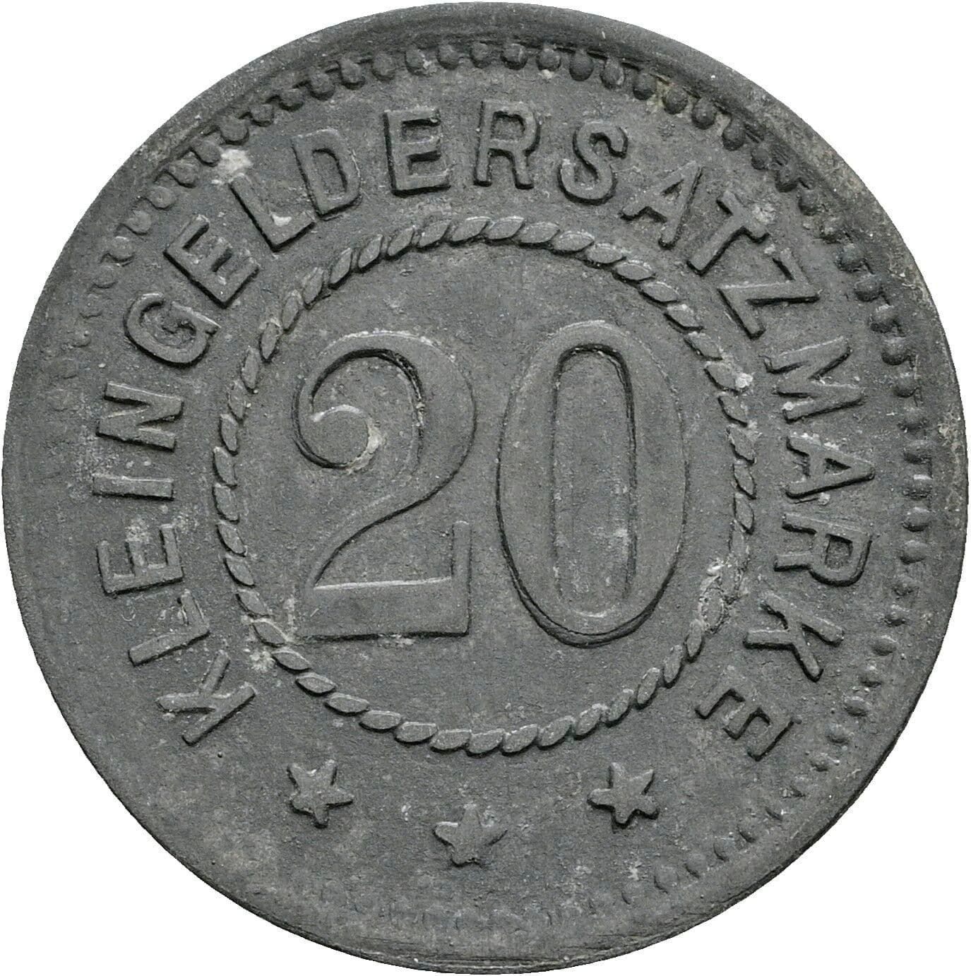 20 Pfennig ohne Jahr – Vorderseite