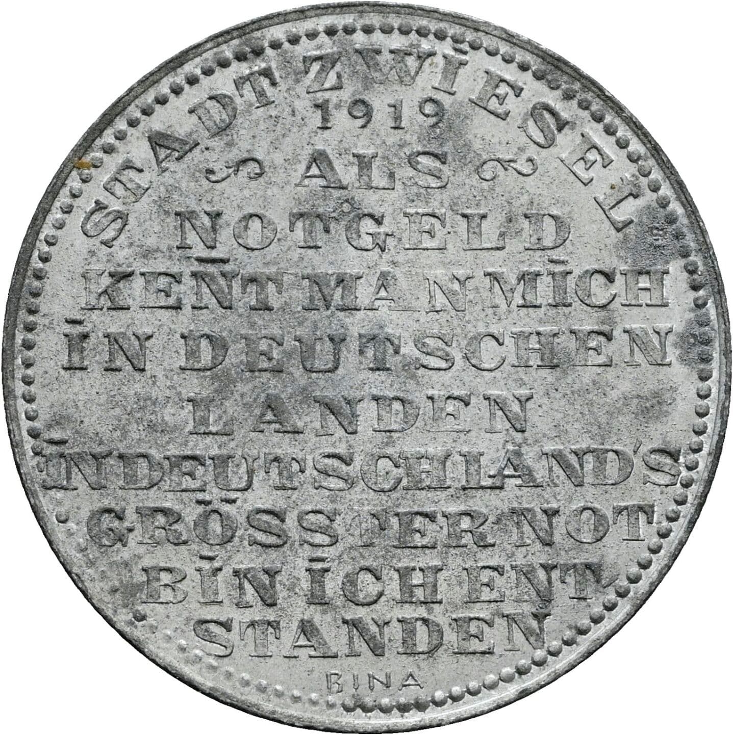25 Pfennig 1919 – Rückseite