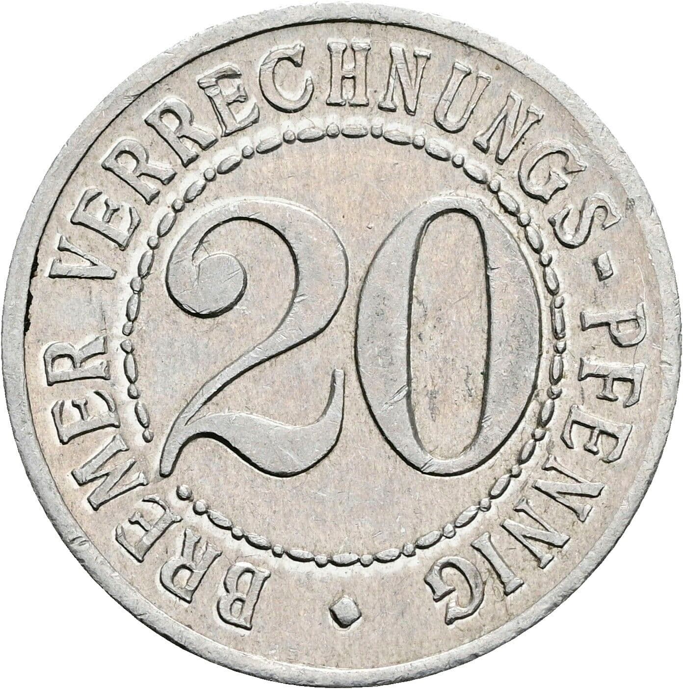 20 Pfennig ohne Jahr – Vorderseite