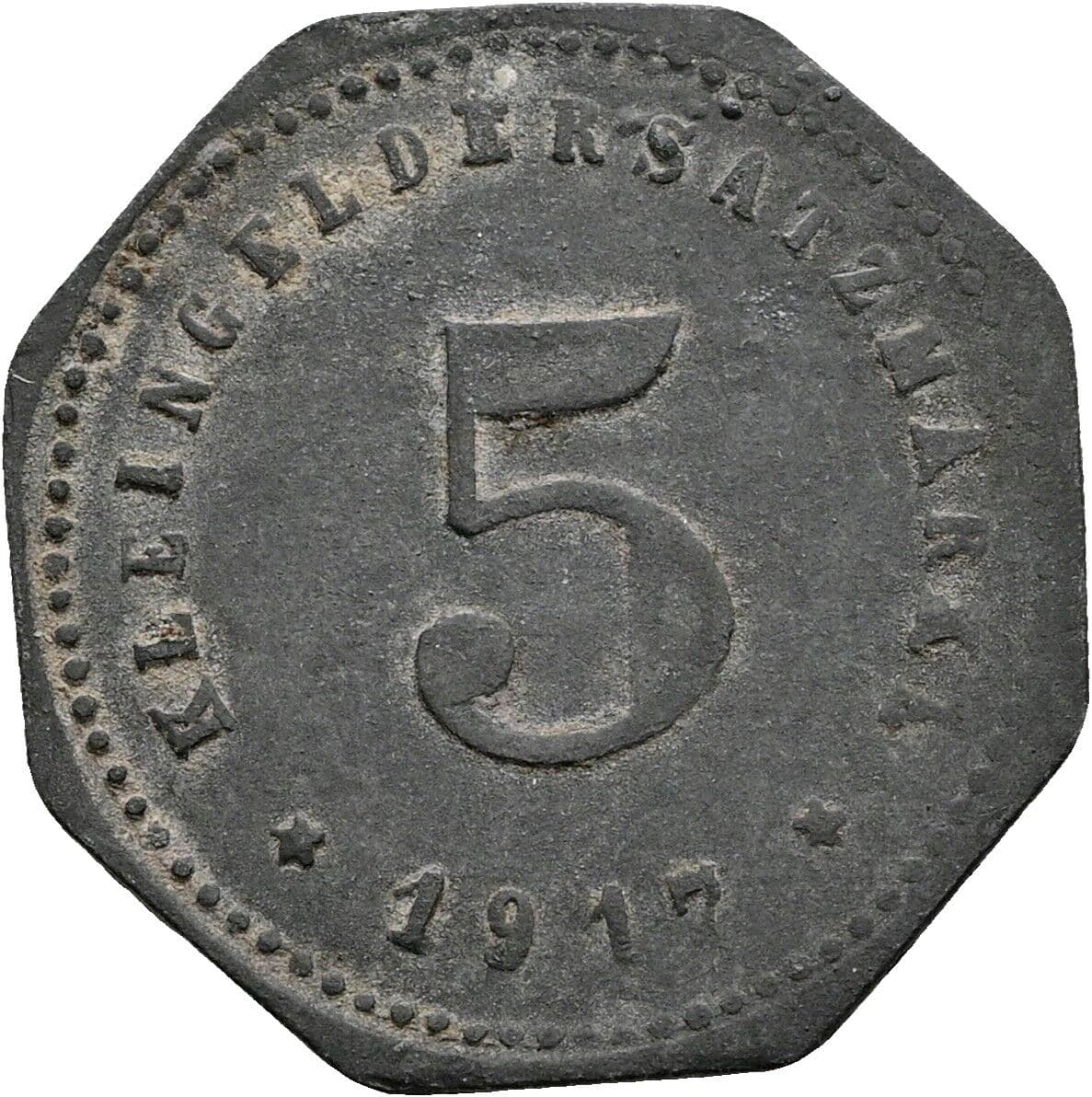 5 Pfennig 1917 – Vorderseite