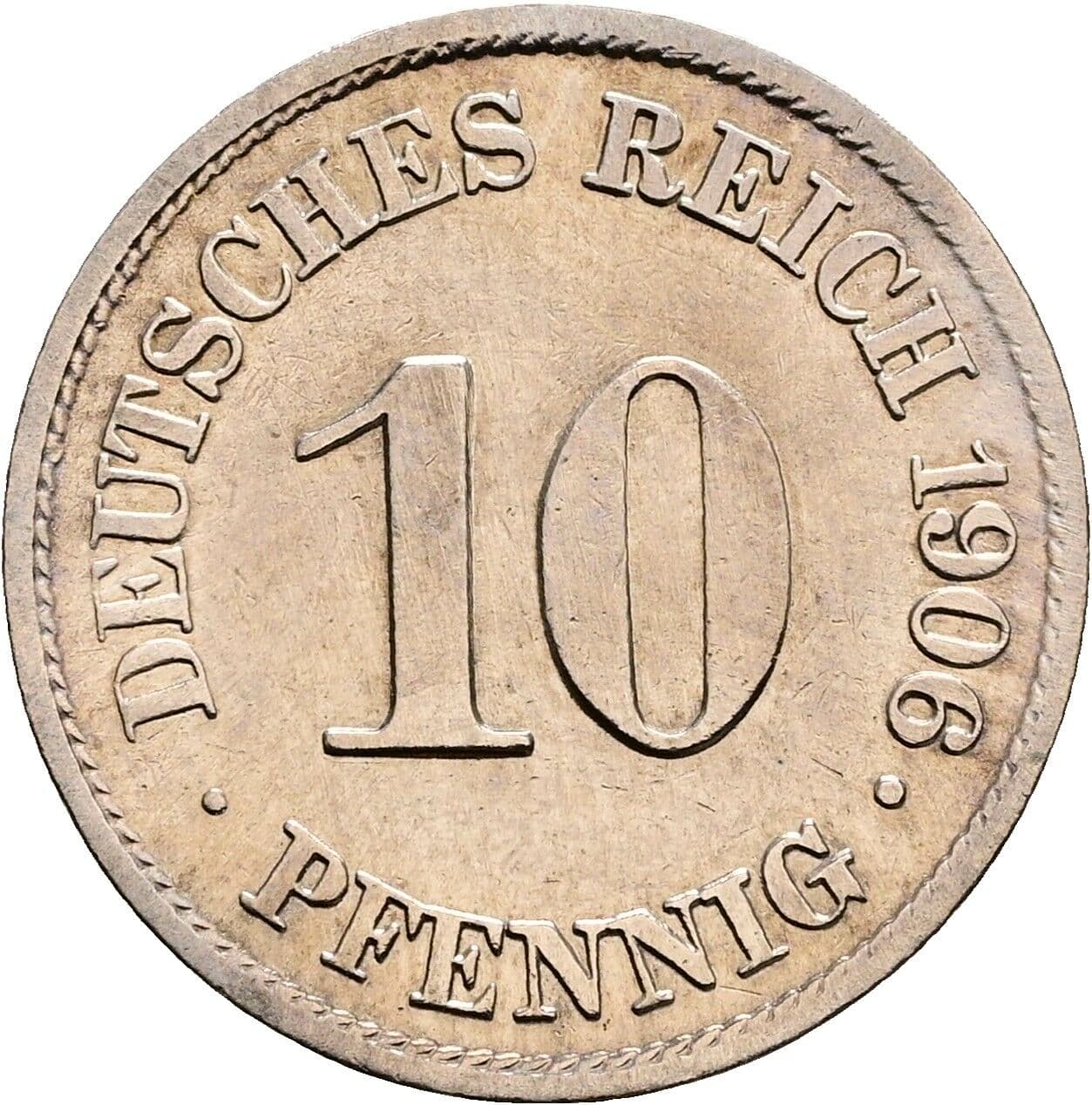 10 Pfennig 1906 A – Vorderseite