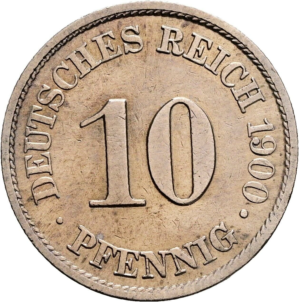 10 Pfennig 1900 A – Vorderseite
