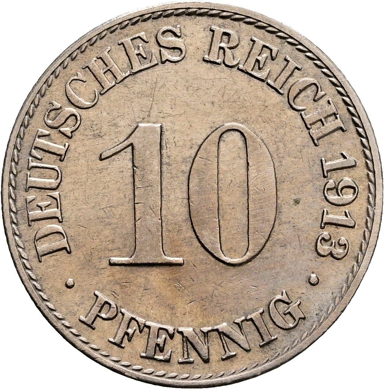 10 Pfennig 1913 A – Vorderseite