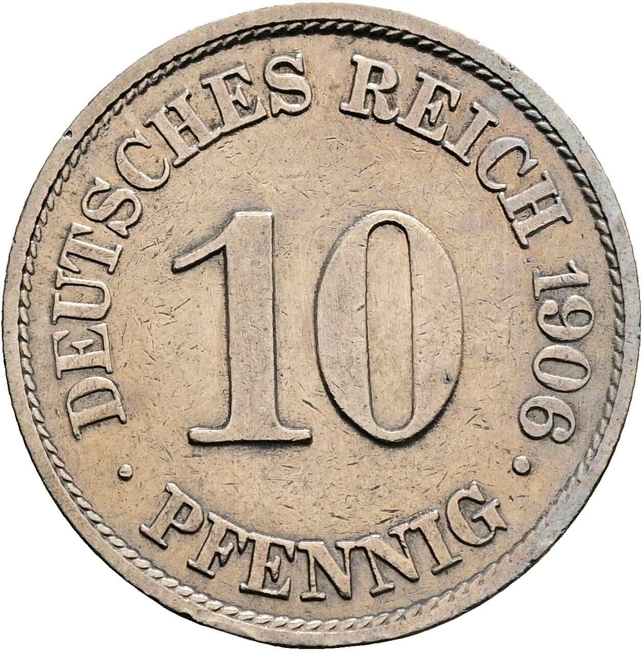 10 Pfennig 1906 A – Vorderseite