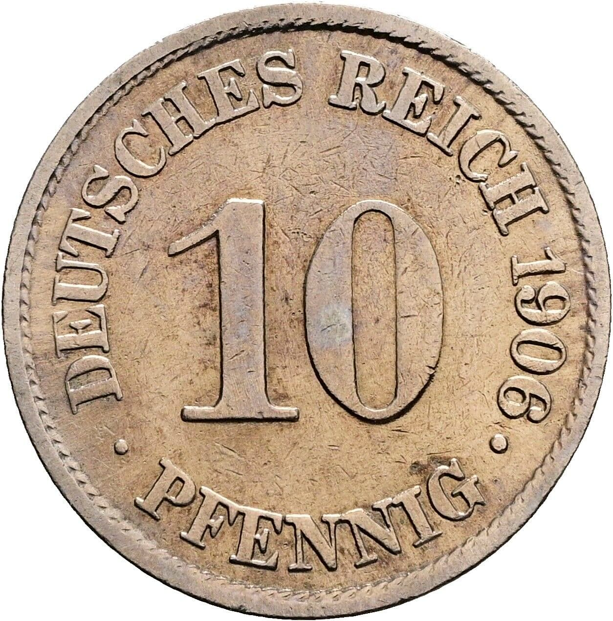 10 Pfennig 1906 A – Vorderseite
