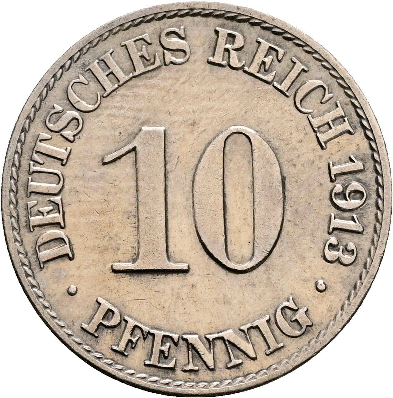 10 Pfennig 1913 A – Vorderseite