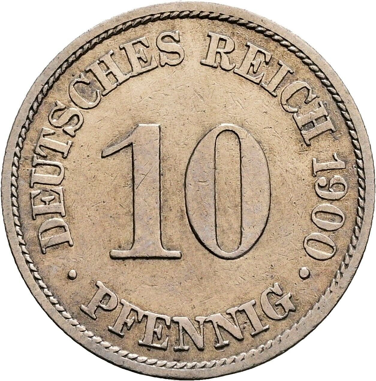 10 Pfennig 1900 A – Vorderseite