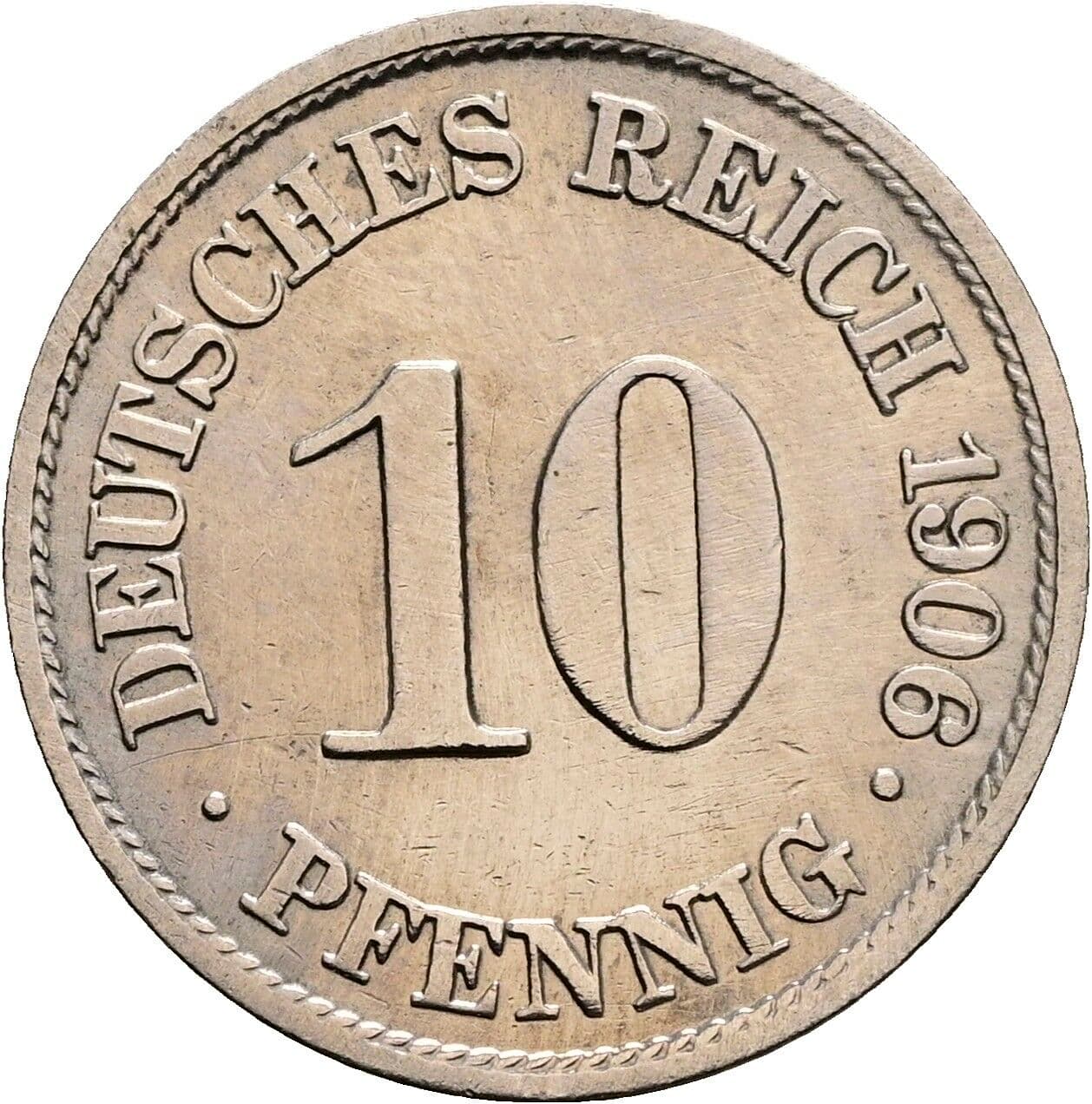 10 Pfennig 1906 A – Vorderseite