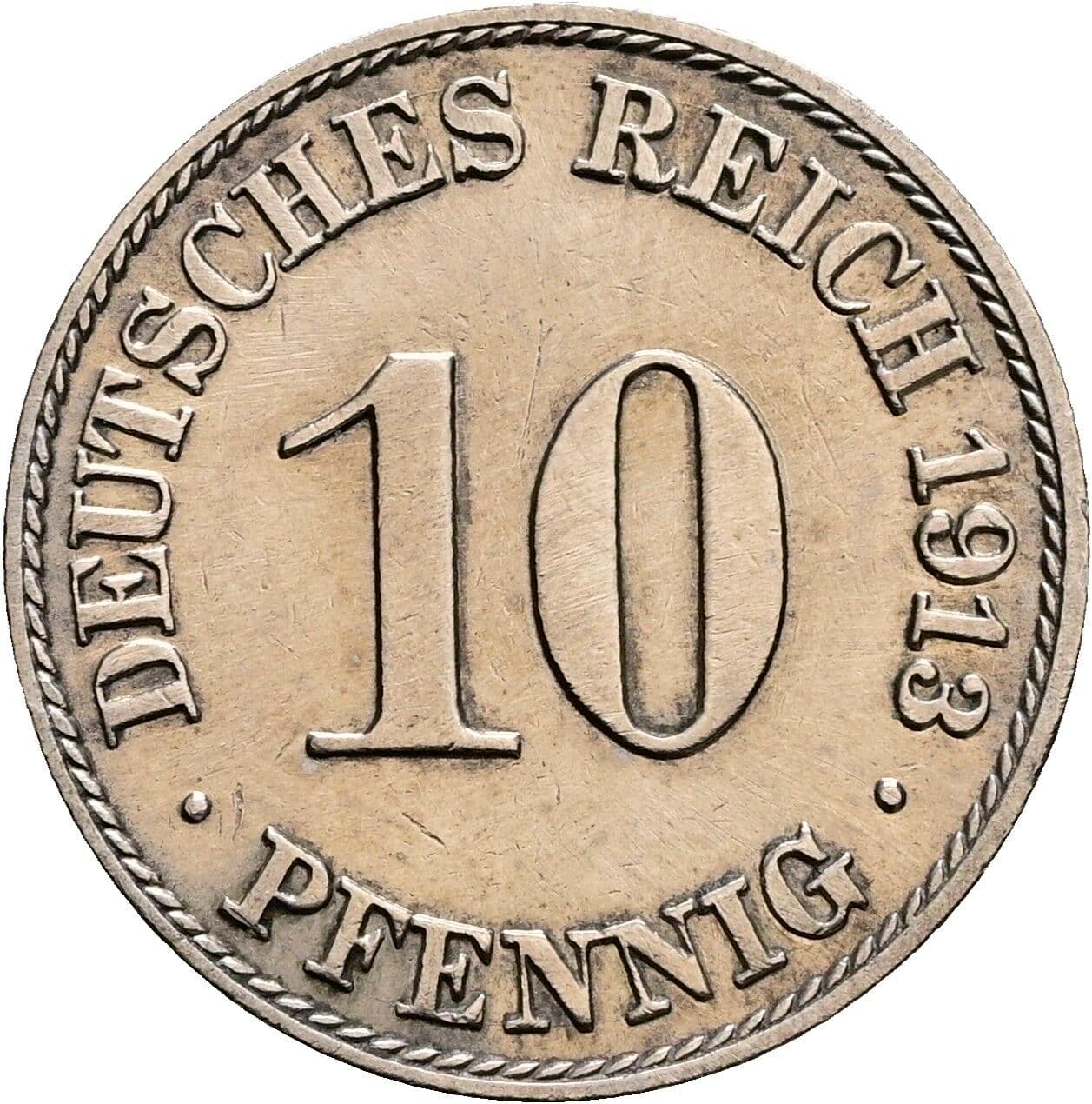 10 Pfennig 1913 A – Vorderseite