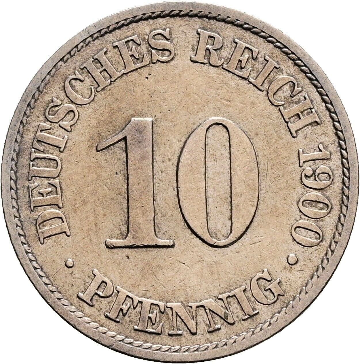 10 Pfennig 1900 A – Vorderseite