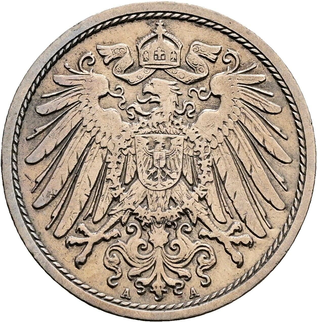 10 Pfennig 1906 A – Rückseite