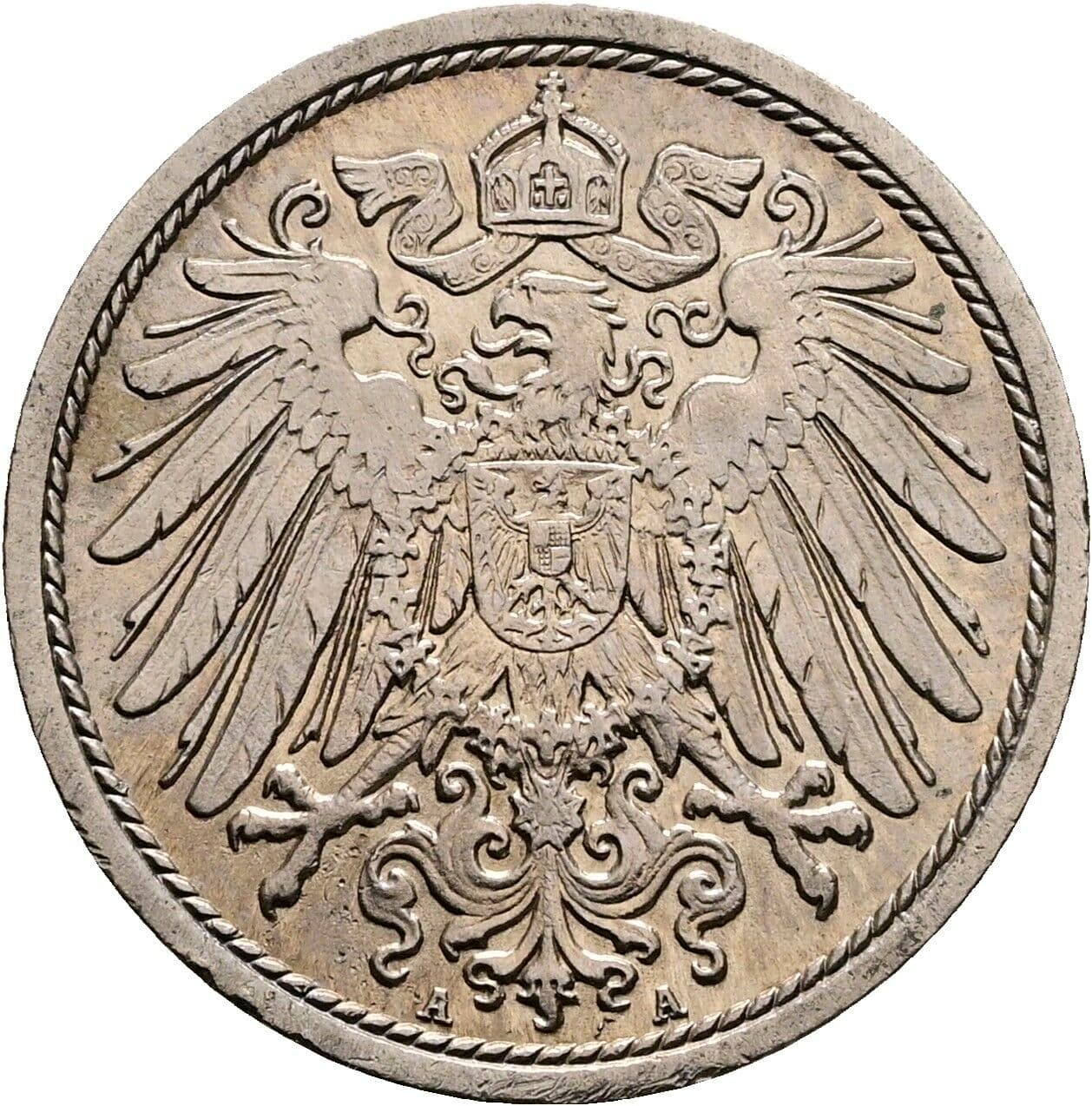10 Pfennig 1914 A – Rückseite