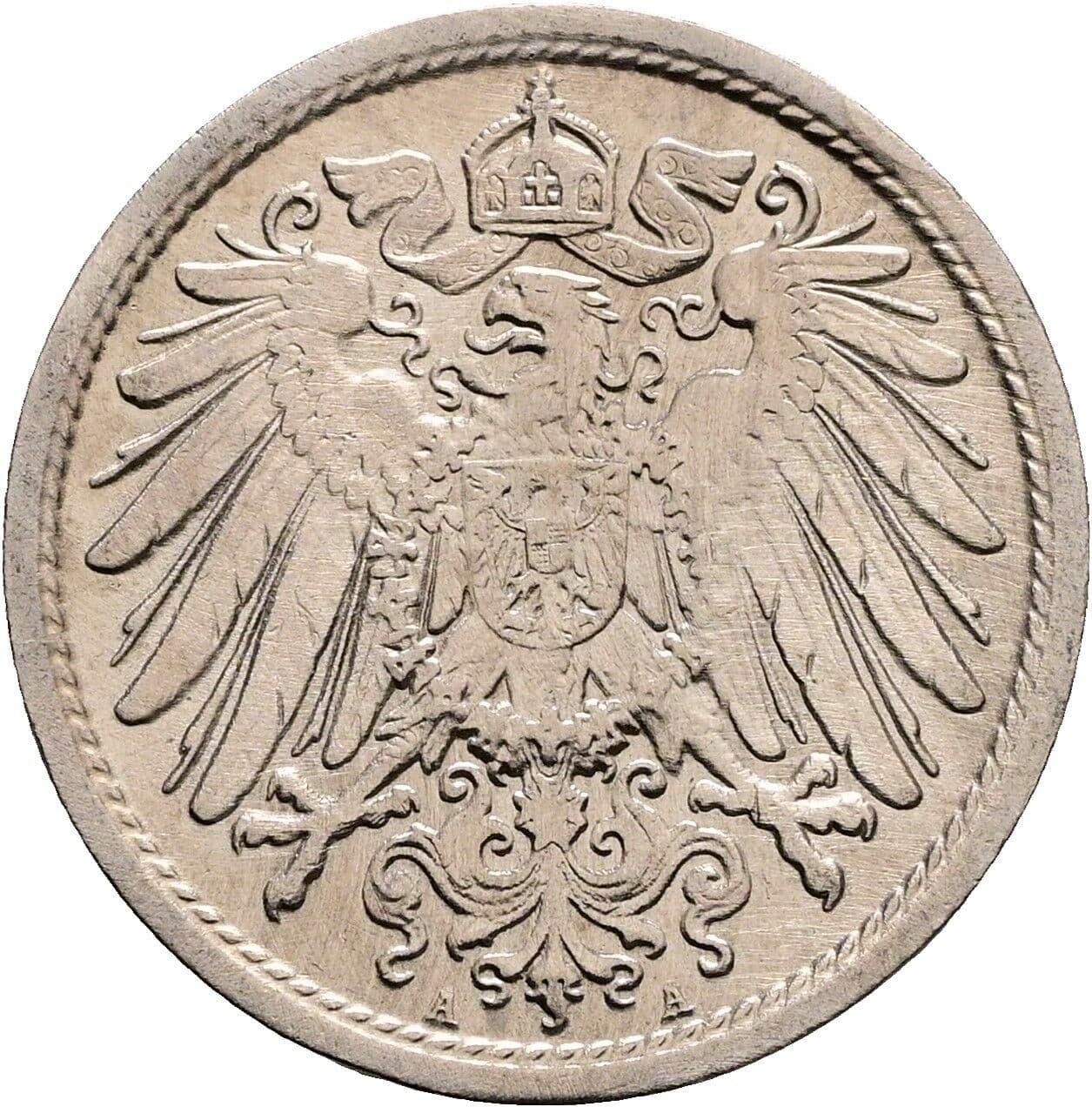 10 Pfennig 1910 A – Rückseite