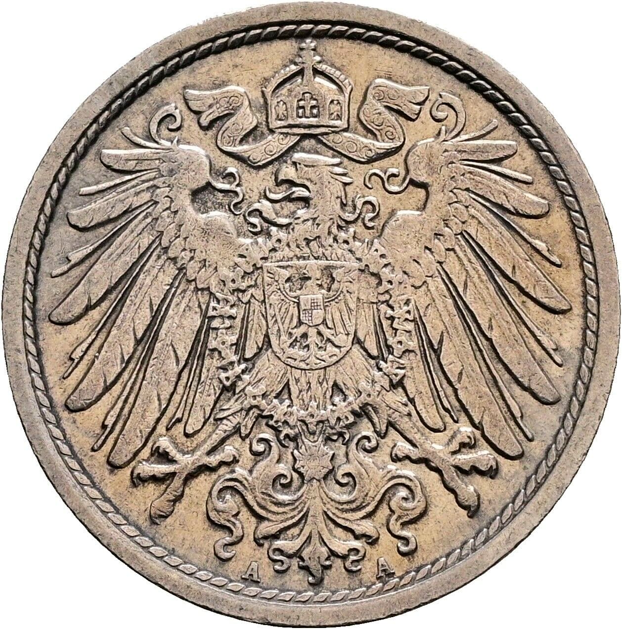 10 Pfennig 1914 A – Rückseite
