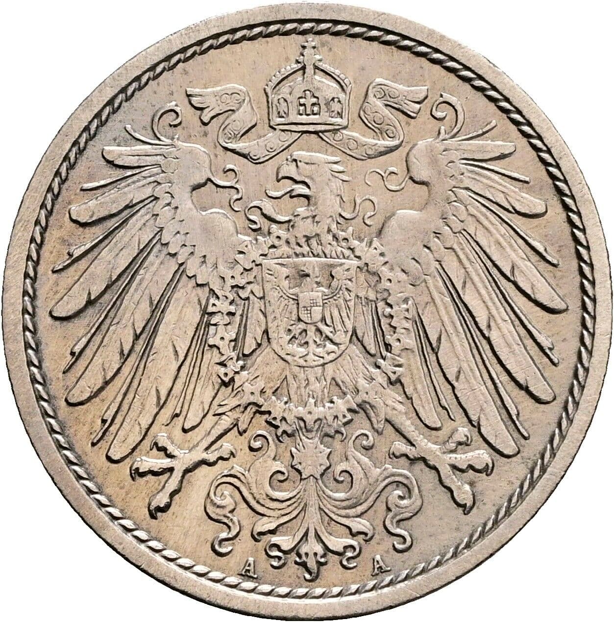 10 Pfennig 1908 A – Rückseite